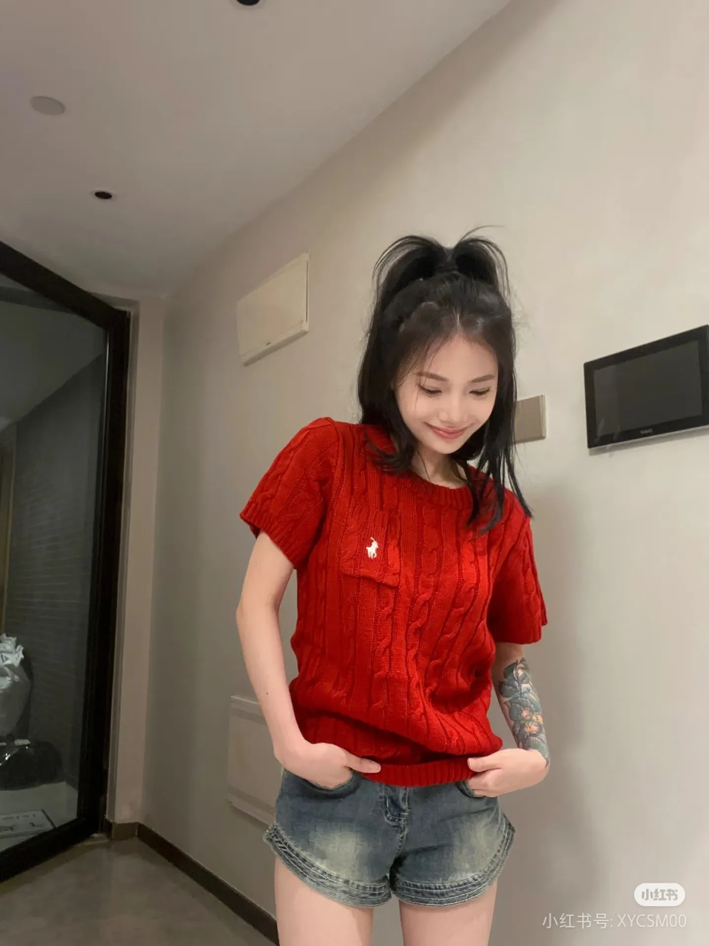 🅿️138 L16 #Ralph Lauren•New round neck small chest pocket embroidered short-sleeved bottoming knitted sweater ✅✅✅ Ready in stock Focus on quality Feel free to compare Evergreen models that are not off the shelves Bosses can rest assured to sell Size: S M L